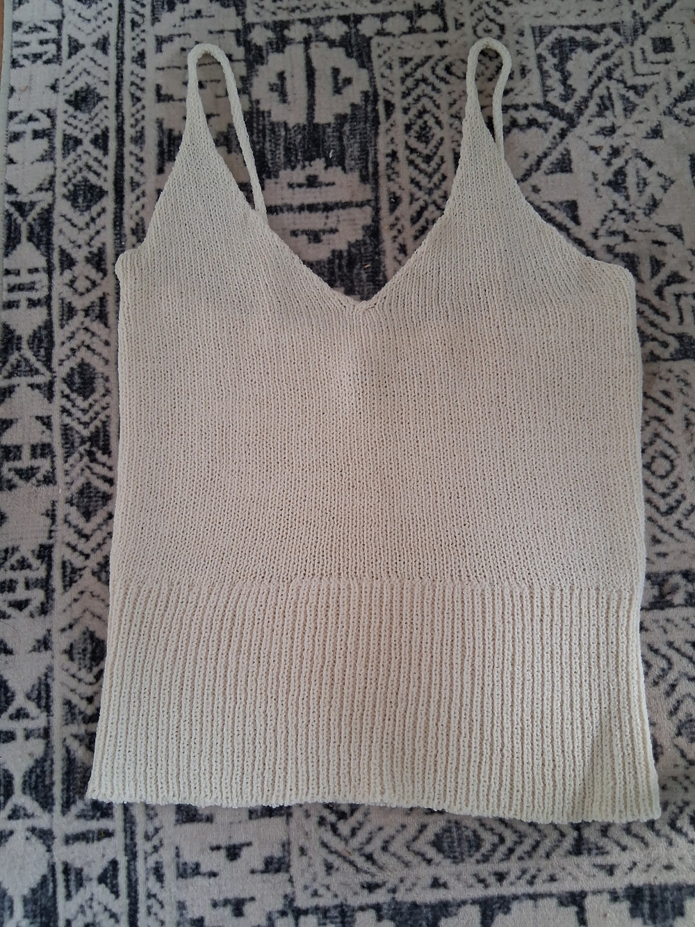 Moost Wanted Cream Knit V-Neck Spaghetti Strap Camisole
